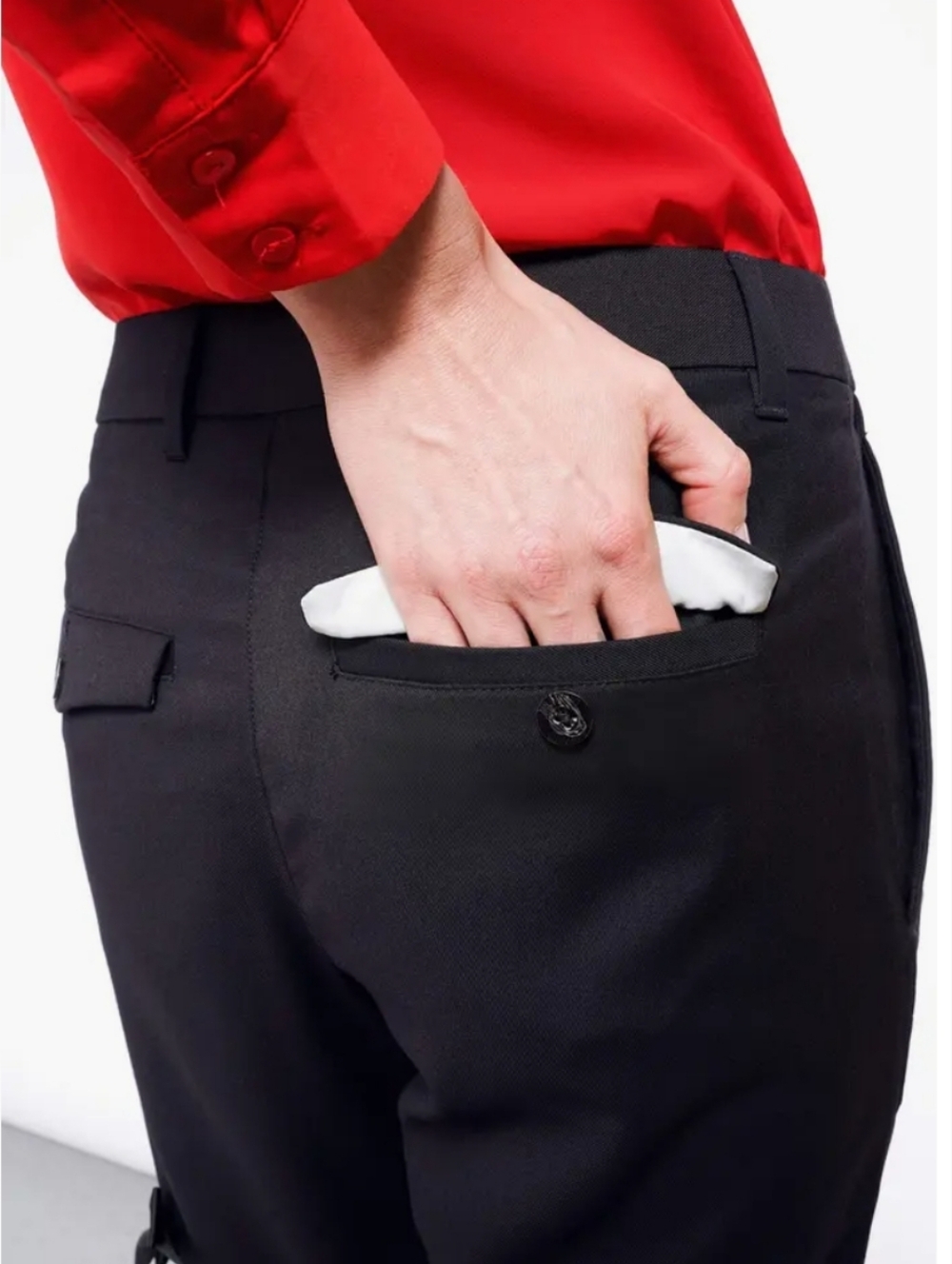 WILDFANG The Empower Bow Trousers Pants Black 12 NWT - Picture 5 of 10